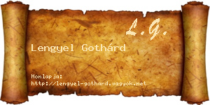Lengyel Gothárd névjegykártya